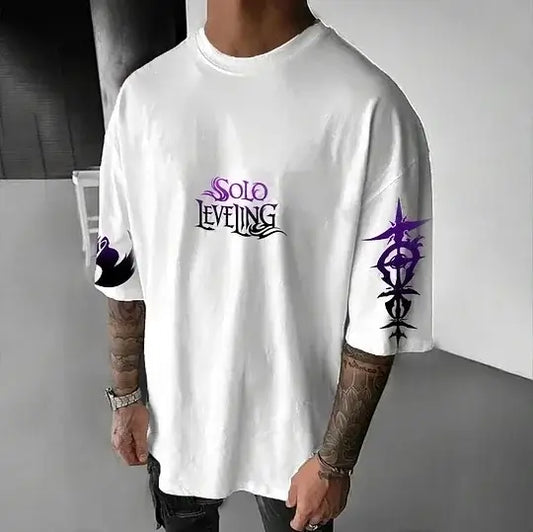 Solo Leveling Authorized T-Shirt: Retro Y2K Anime Cotton Top
