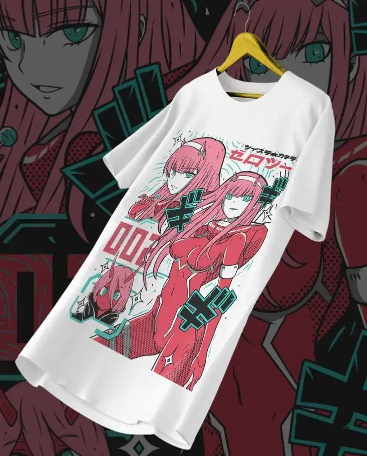 Zero Two Unisex T-Shirt: Kawaii Vaporwave Anime Aesthetic