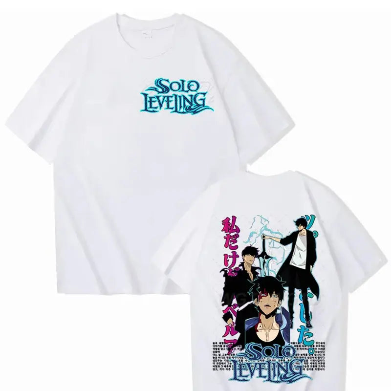 Solo Leveling T-shirt: Sung Jinwoo Cotton Streetwear