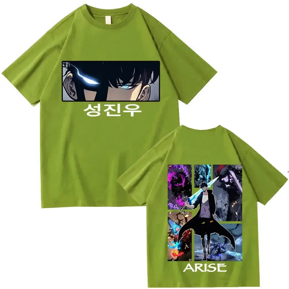 Solo Leveling T-Shirts 2025 Hot Anime Harajuku Tee