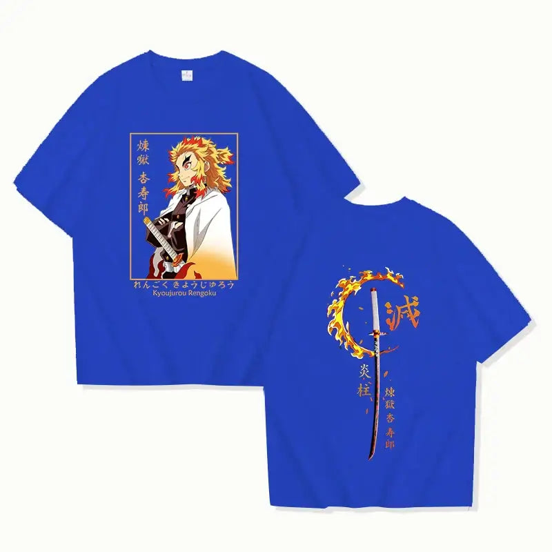 Rengoku Kyoujurou Printed Tee Shirt Demon Slayer