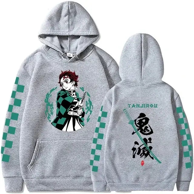 Tanjiro Kamado Hoodie: Plus Size Demon Slayer Sweatshirt