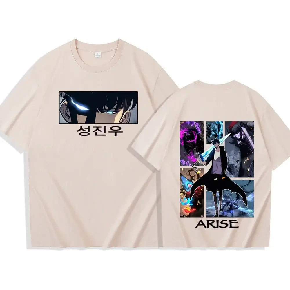 Solo Leveling T-Shirts 2025 Hot Anime Harajuku Tee