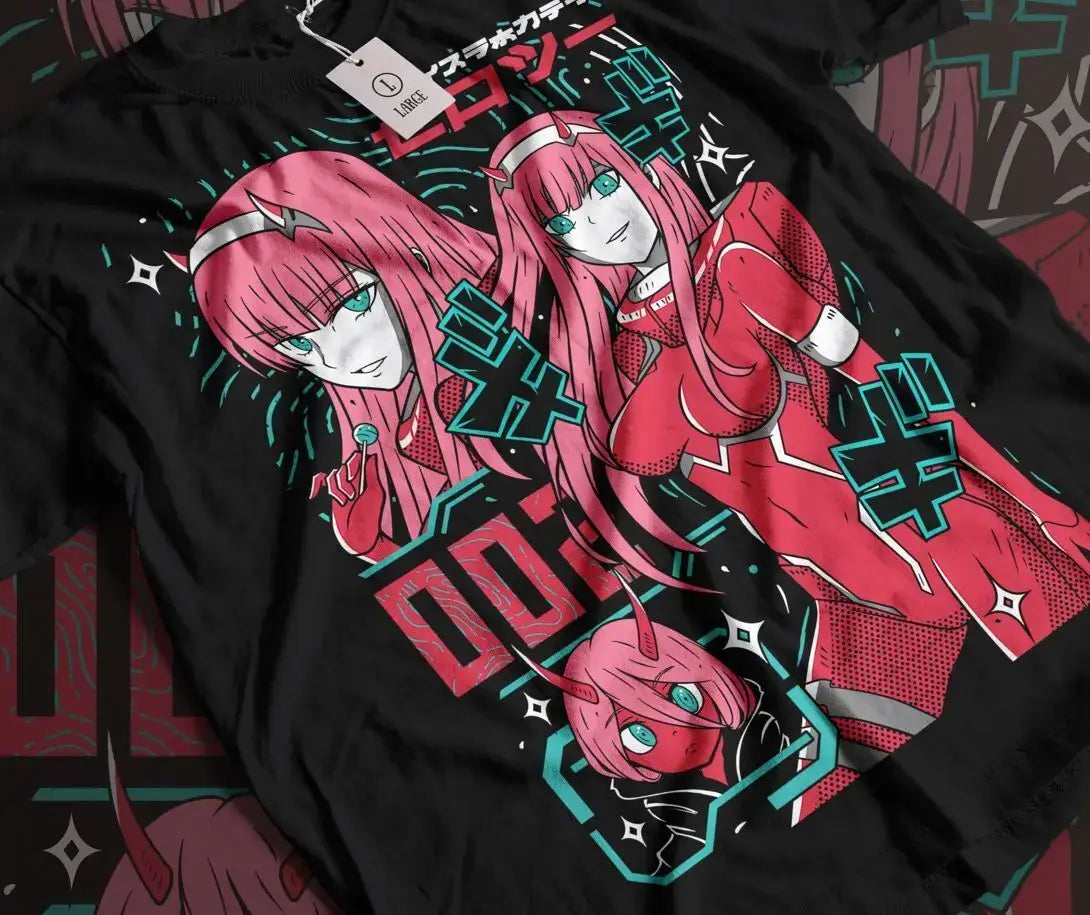 Zero Two Unisex T-Shirt: Kawaii Vaporwave Anime Aesthetic
