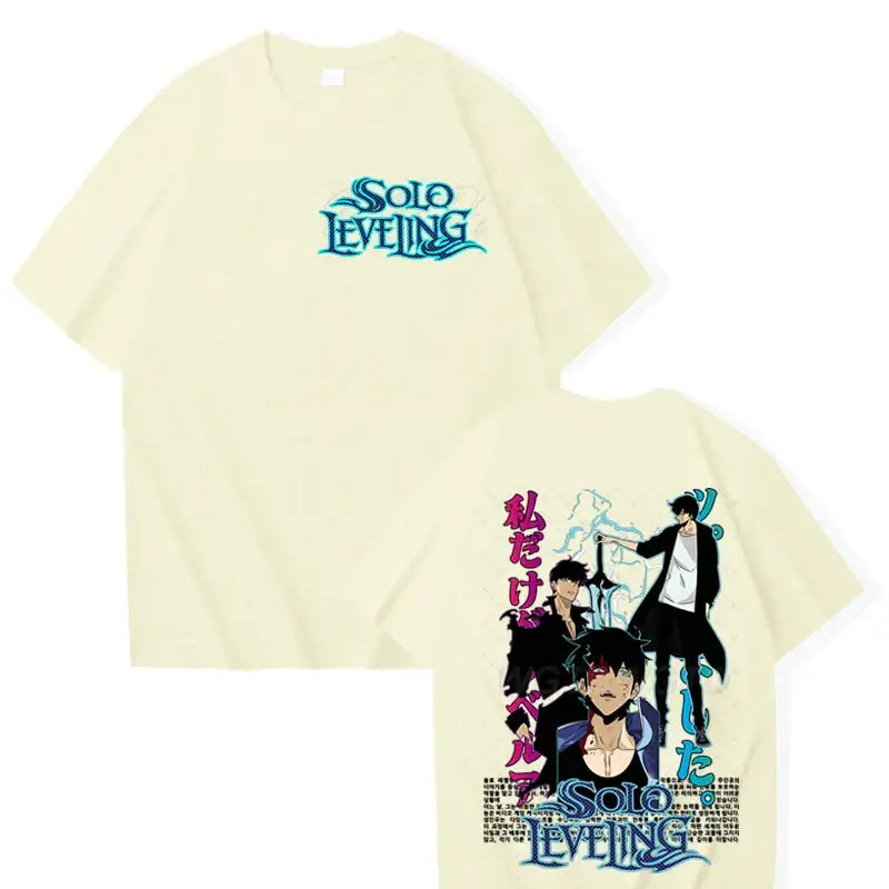 Solo Leveling T-shirt: Sung Jinwoo Cotton Streetwear
