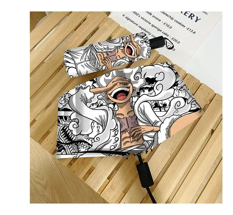 One Piece Nika Luffy Fold Umbrella Automatic Sunscreen
