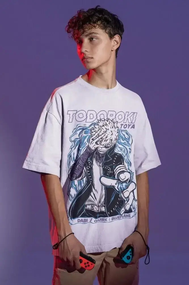 Dabi T-Shirt: Toya Todoroki Boku No Hero Anime Top