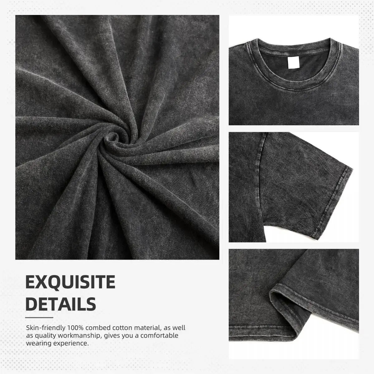 Washed Vintage Akaza T-shirt Demon Slayer Manga Graphic