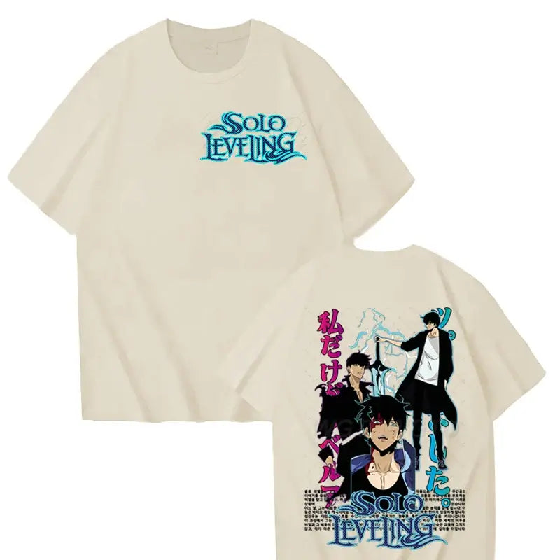 Solo Leveling T-shirt: Sung Jinwoo Cotton Streetwear