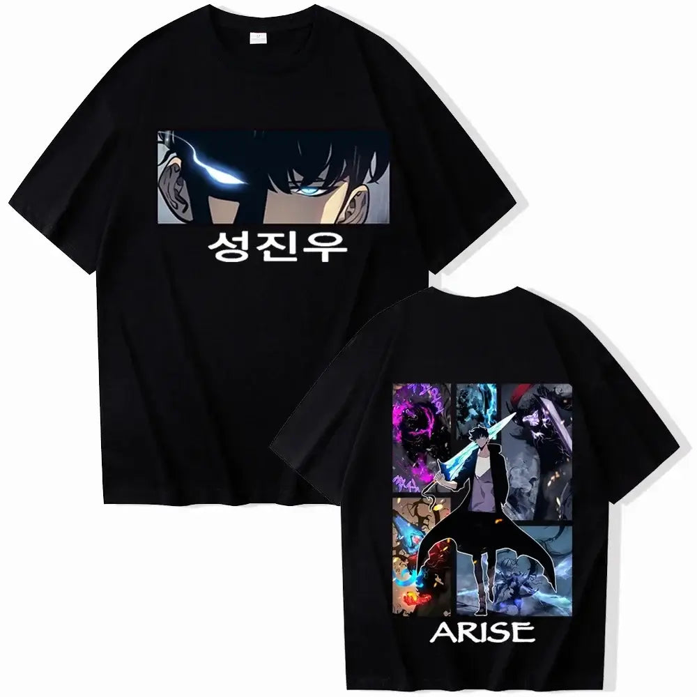 Solo Leveling T-Shirts 2025 Hot Anime Harajuku Tee