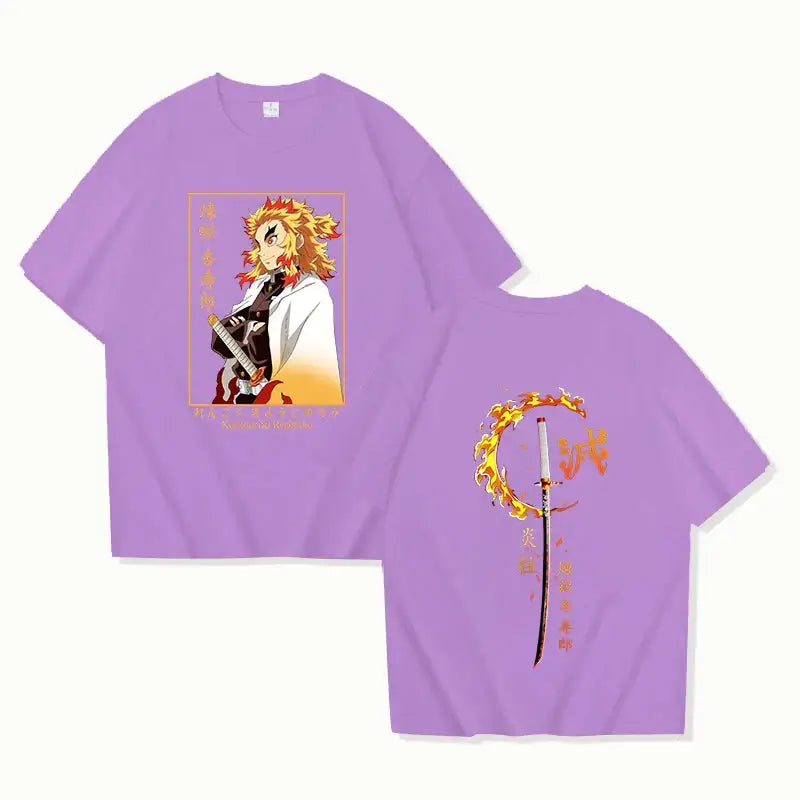 Rengoku Kyoujurou Printed Tee Shirt Demon Slayer