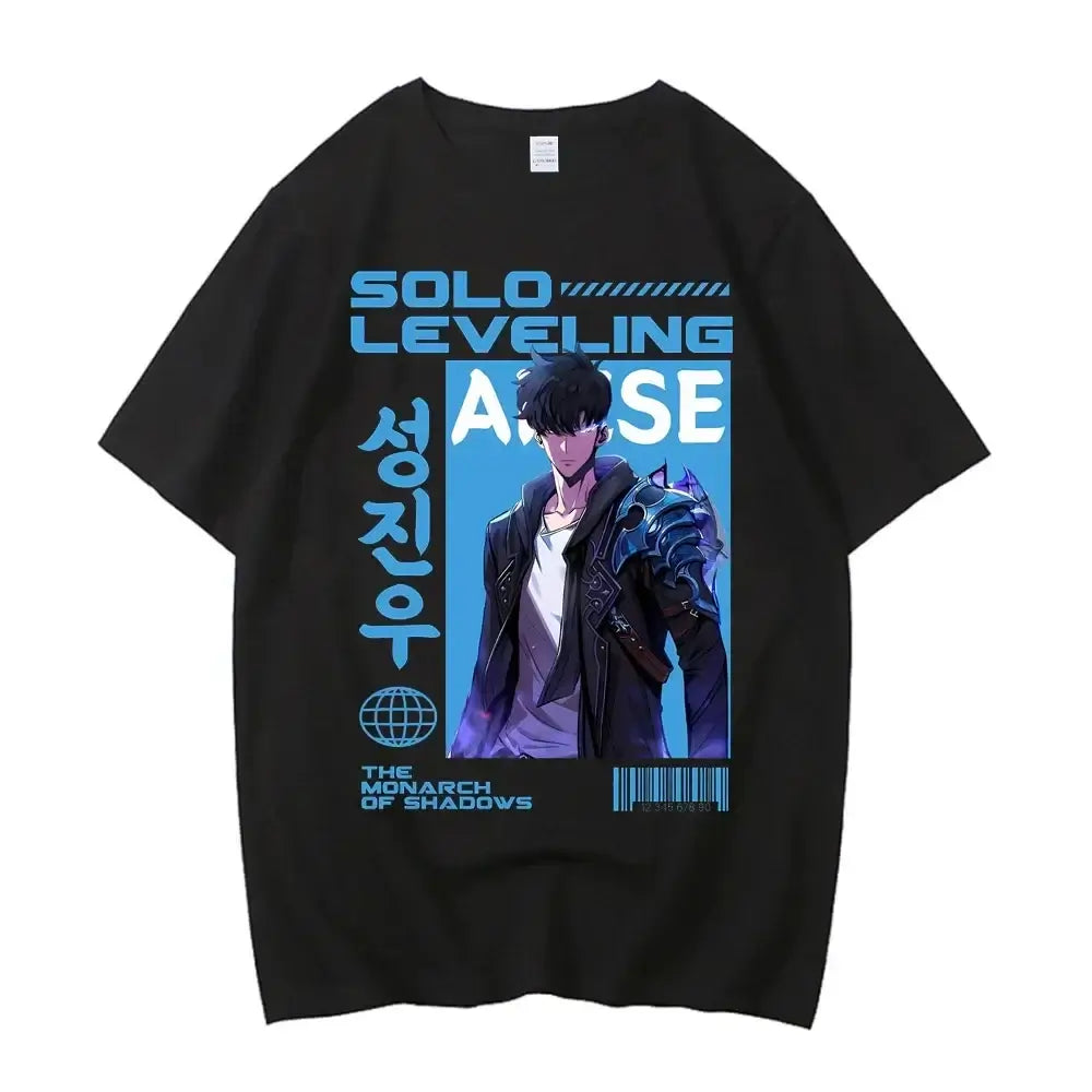 Solo Leveling T Shirt Sung Jinwoo Harajuku Graphic Tee