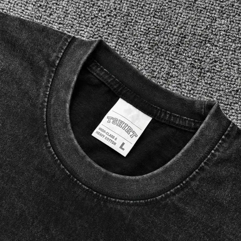 Washed Vintage Akaza T-shirt Demon Slayer Manga Graphic