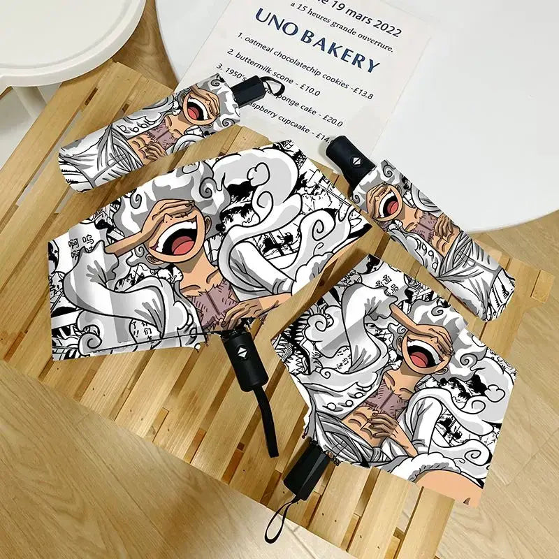 One Piece Nika Luffy Fold Umbrella Automatic Sunscreen